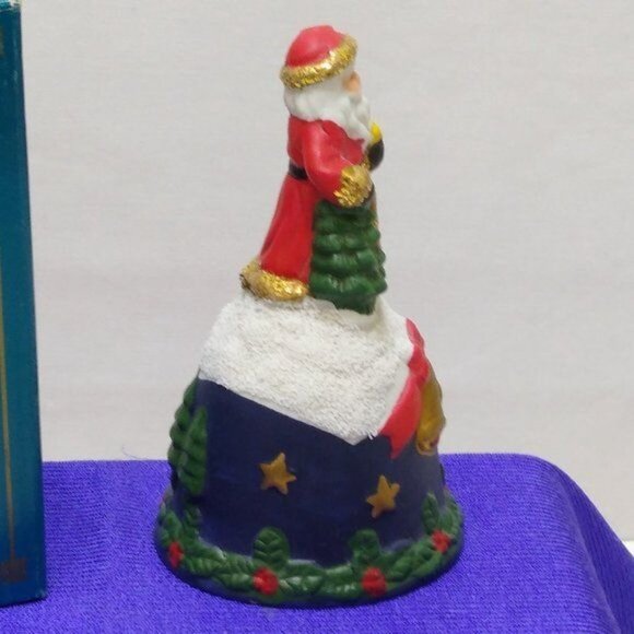 Santa Bell Ceramic Hand Painted Gift Collection Original Box Vintage EUC - Picture 4 of 8